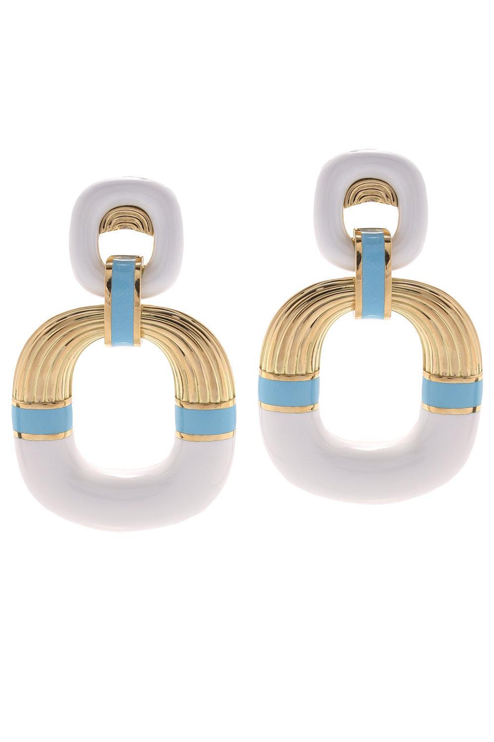 Light Blue White Radiator Hoop Earrings-YELLOW GOLD-JEWELRYFINE JEWELEARRING-DAVID WEBB