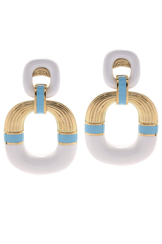 Light Blue White Radiator Hoop Earrings-YELLOW GOLD-JEWELRYFINE JEWELEARRING-DAVID WEBB