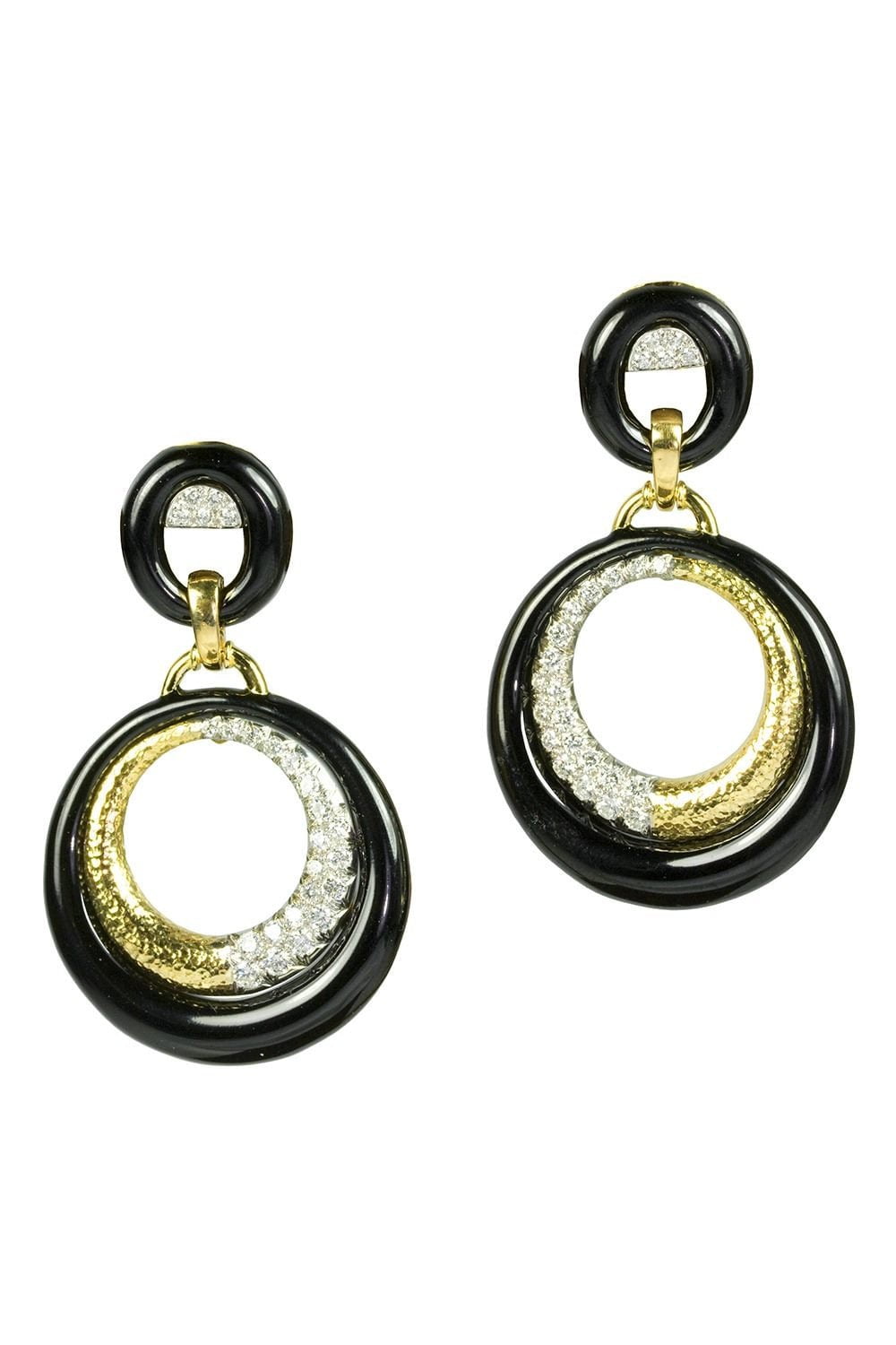 DAVID WEBB-Luna Doorknocker Earrings-YELLOW GOLD