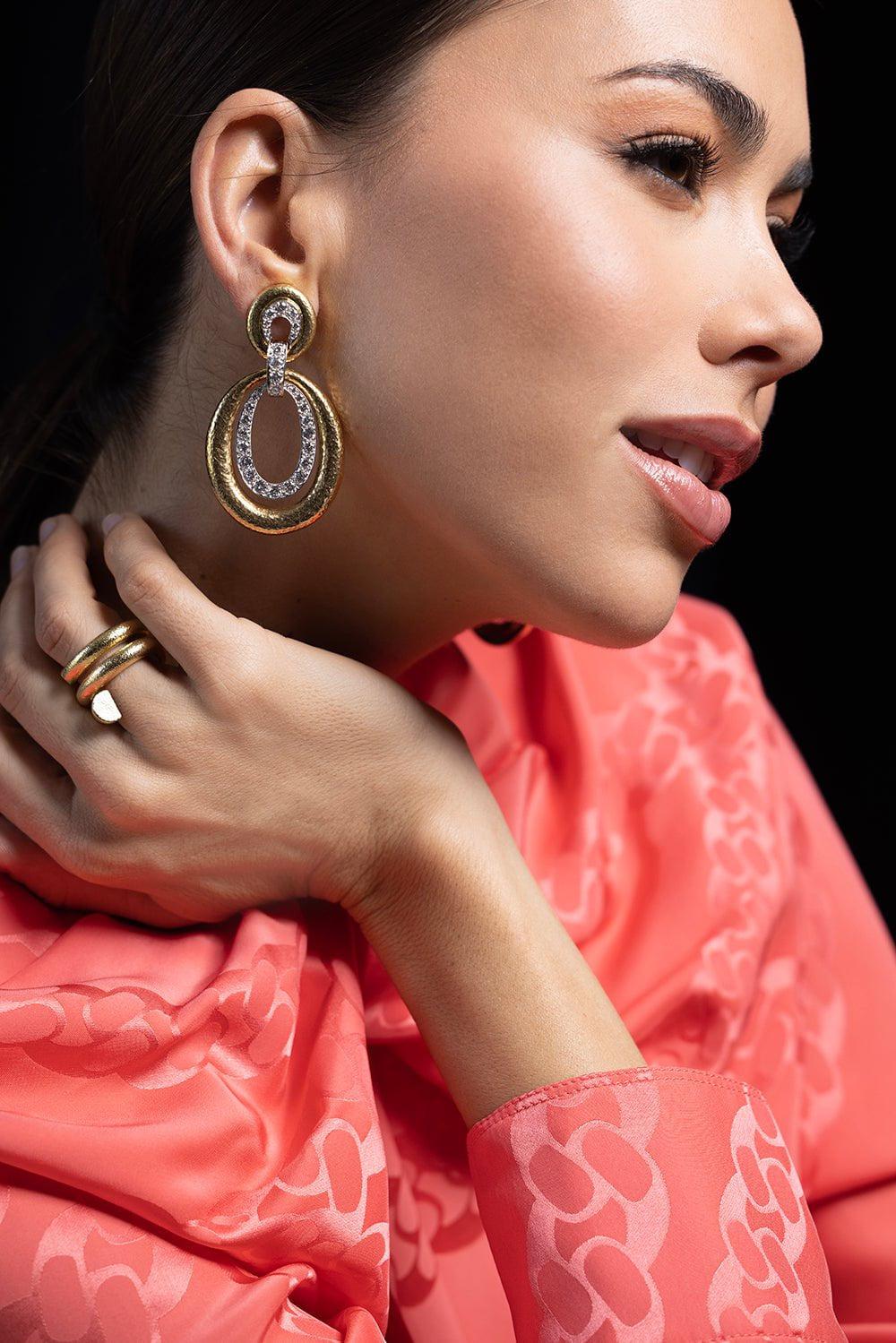 DAVID WEBB-Madison Earrings-YELLOW GOLD