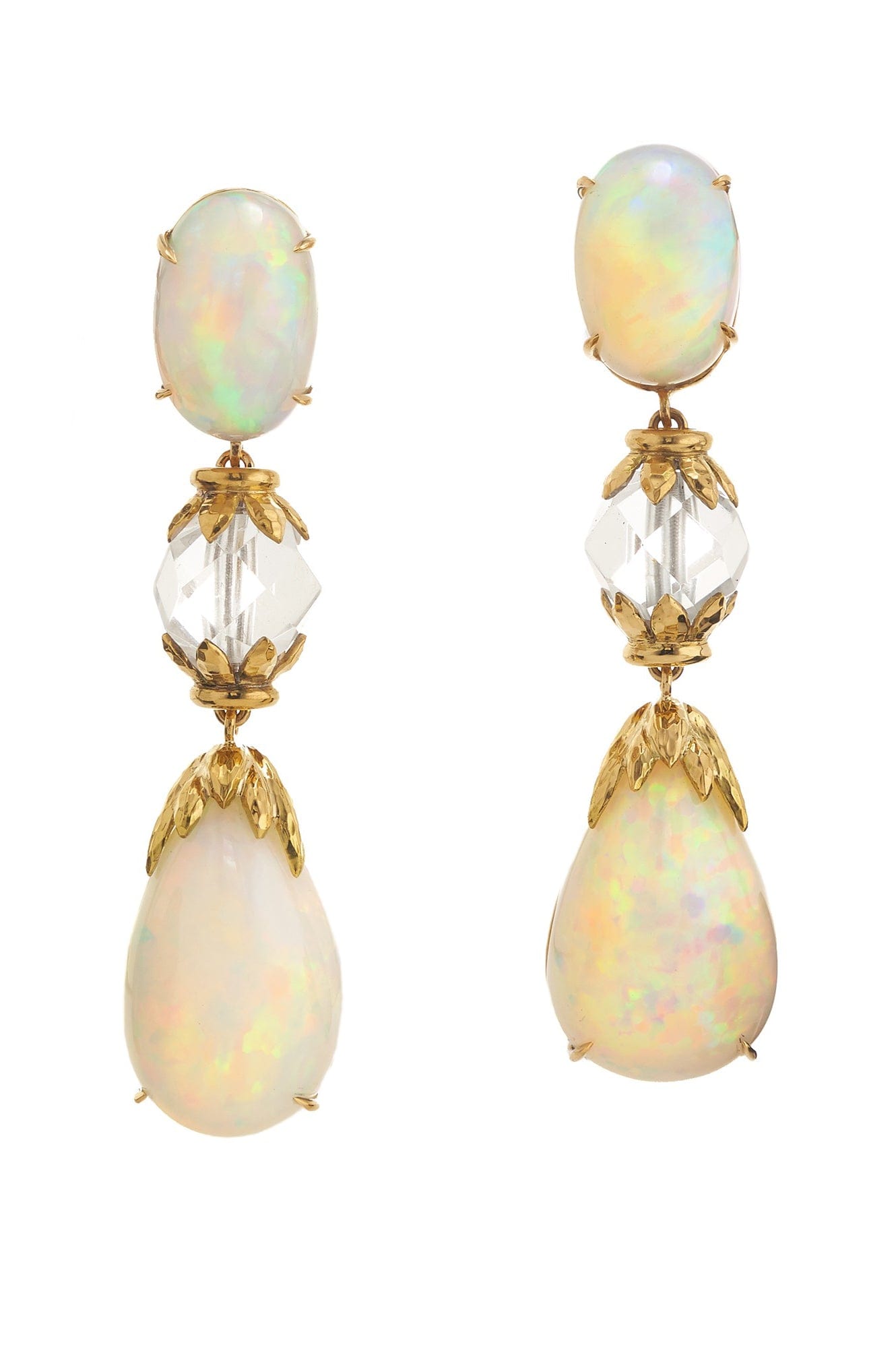 DAVID WEBB-Newport Earrings-YELLOW GOLD