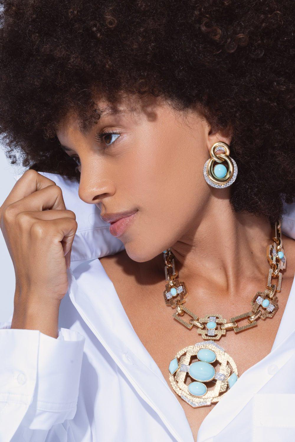 DAVID WEBB-Oyster Earrings-YELLOW GOLD