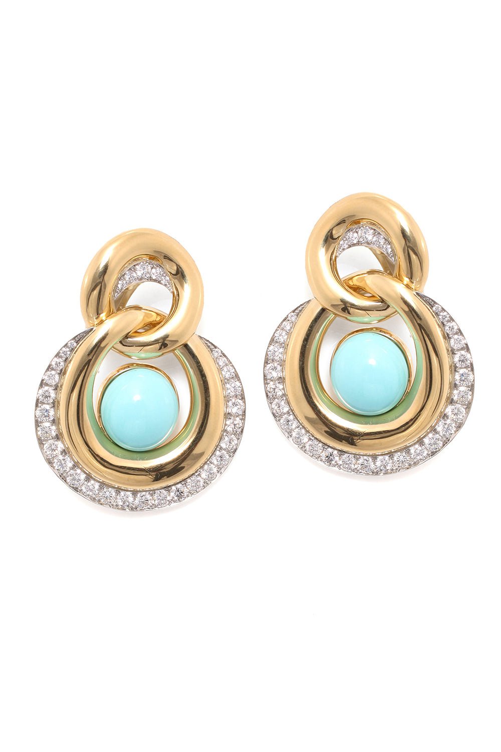 DAVID WEBB-Oyster Earrings-YELLOW GOLD