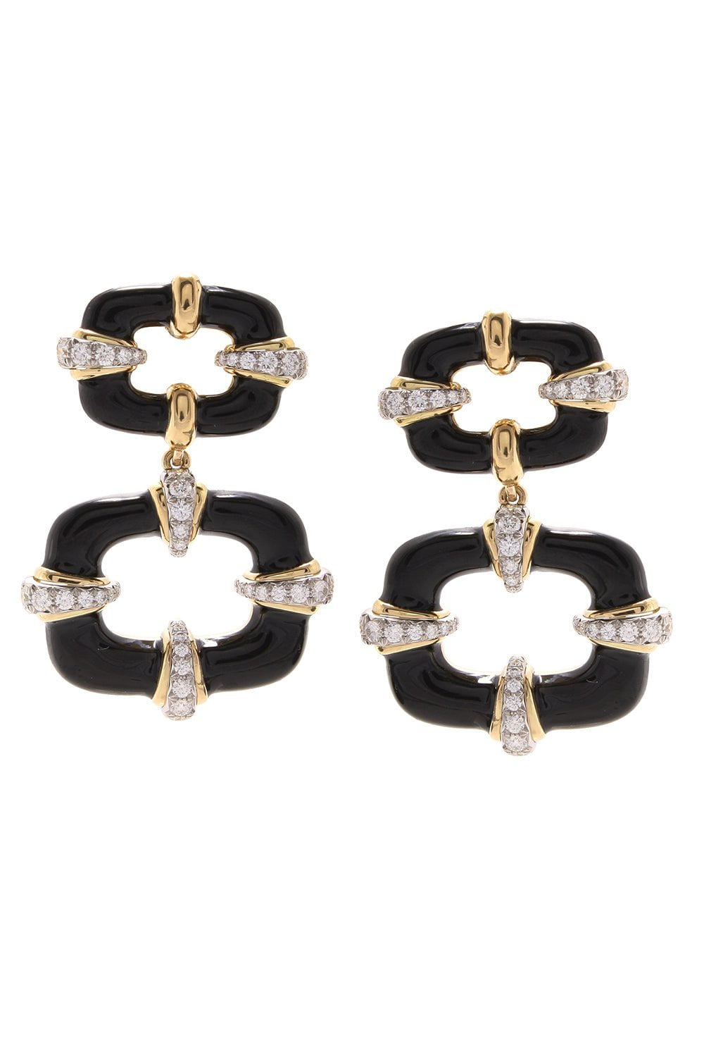 DAVID WEBB-The Portal Earrings-YELLOW GOLD