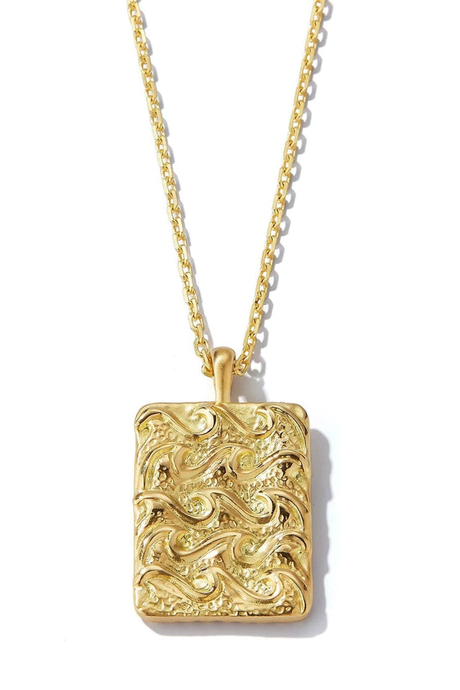DAVID WEBB-Aquarius Zodiac Pendant Necklace-YELLOW GOLD