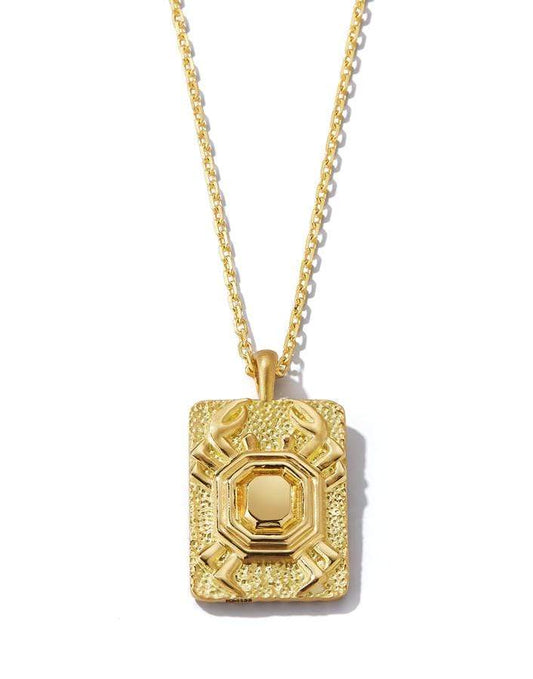 DAVID WEBB-Diamond Cancer Zodiac Pendant Necklace-YELLOW GOLD
