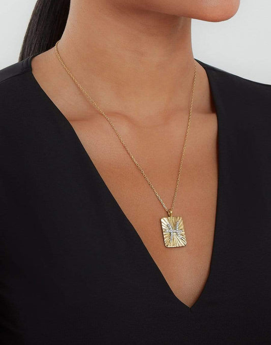 DAVID WEBB-Diamond Pisces Zodiac Pendant Necklace-YELLOW GOLD