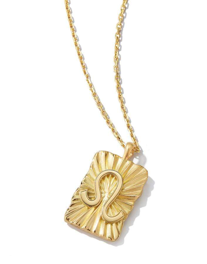 DAVID WEBB-Leo Zodiac Pendant Necklace-YELLOW GOLD