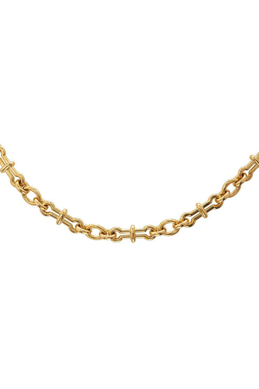 Barbell Chain Necklace-YELLOW GOLD-20-JEWELRYFINE JEWELNECKLACE O-DAVID WEBB