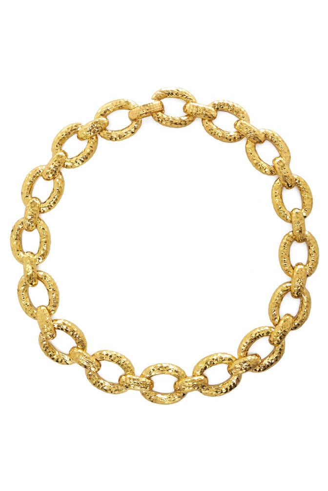 DAVID WEBB-Anchor Link Chain Necklace-YELLOW GOLD