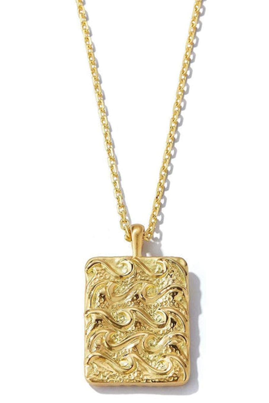 DAVID WEBB-Aquarius Zodiac Diamond Pendant Necklace-YELLOW GOLD