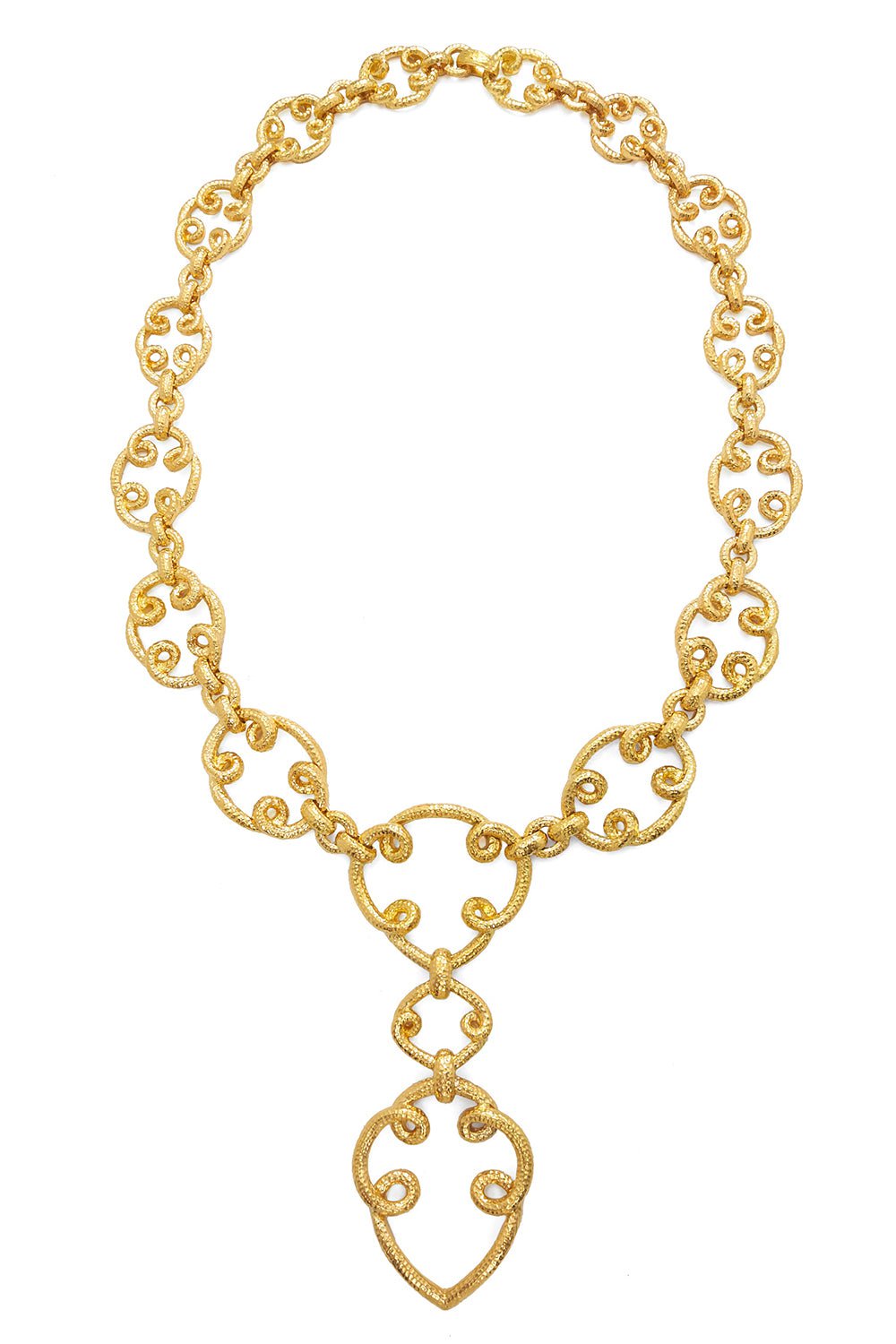 DAVID WEBB-Arabesque Long Loop Chain Necklace-YELLOW GOLD