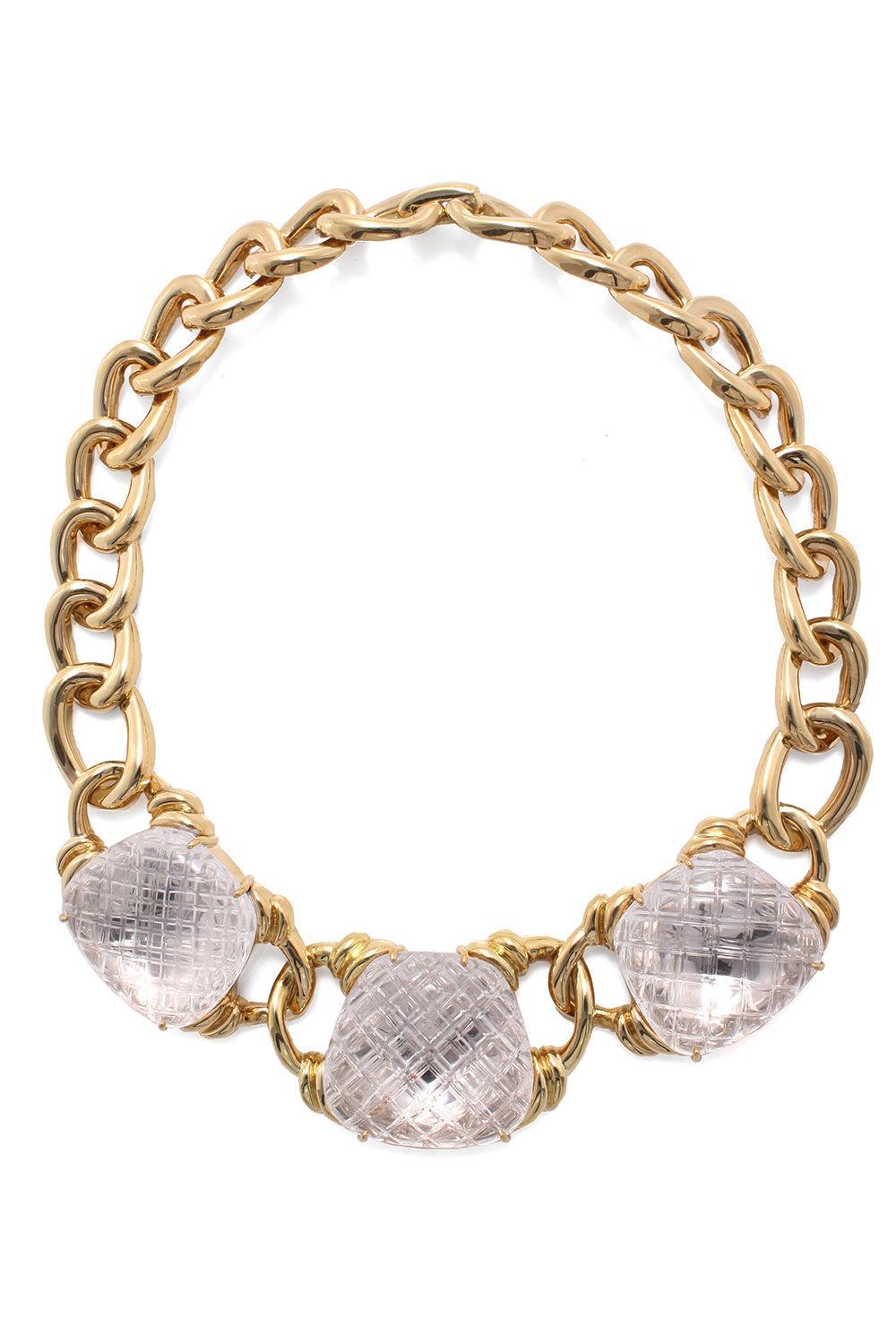 Crystal Pool Necklace-YELLOW GOLD-JEWELRYFINE JEWELNECKLACE O-DAVID WEBB