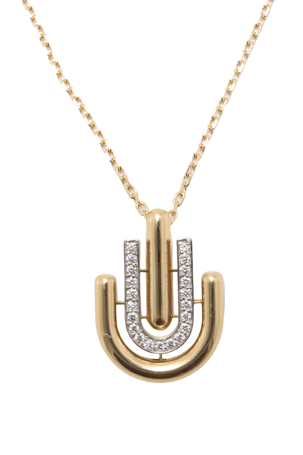 Diamond Unity Necklace-YELLOW GOLD-JEWELRYFINE JEWELNECKLACE O-DAVID WEBB