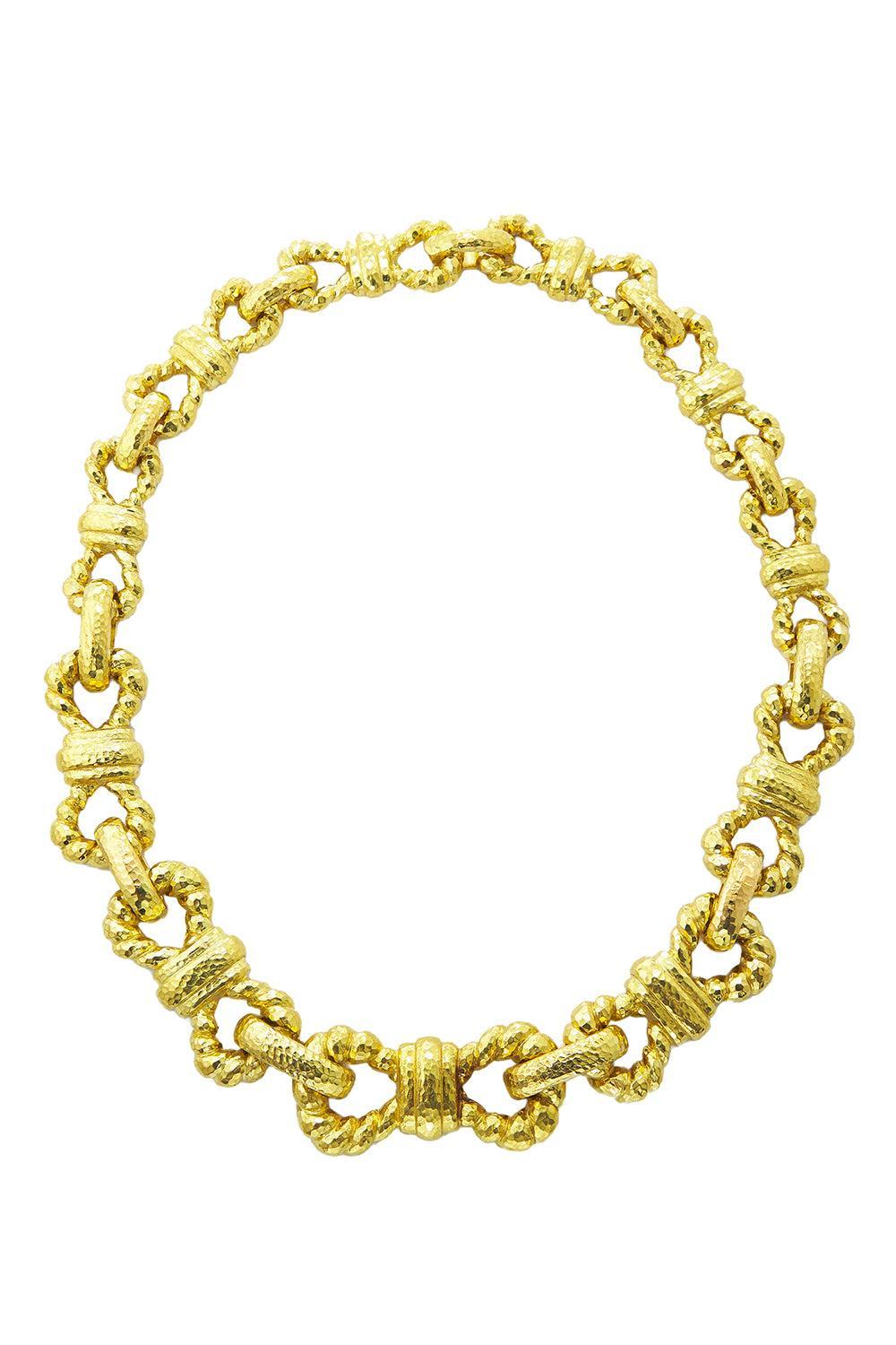 Infinity Rope Hammered Necklace-YELLOW GOLD-JEWELRYFINE JEWELNECKLACE O-DAVID WEBB
