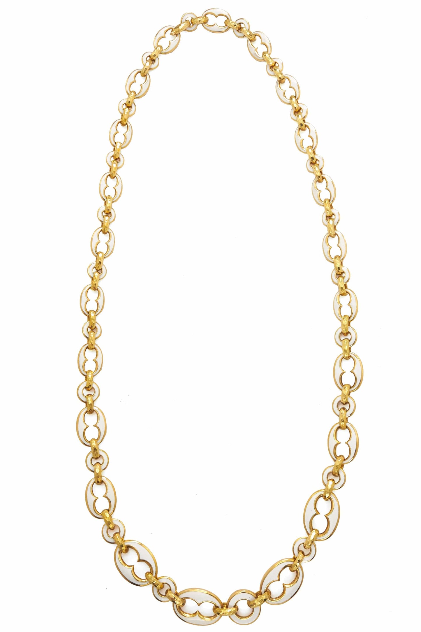 DAVID WEBB-Nautical Link Necklace-YELLOW GOLD