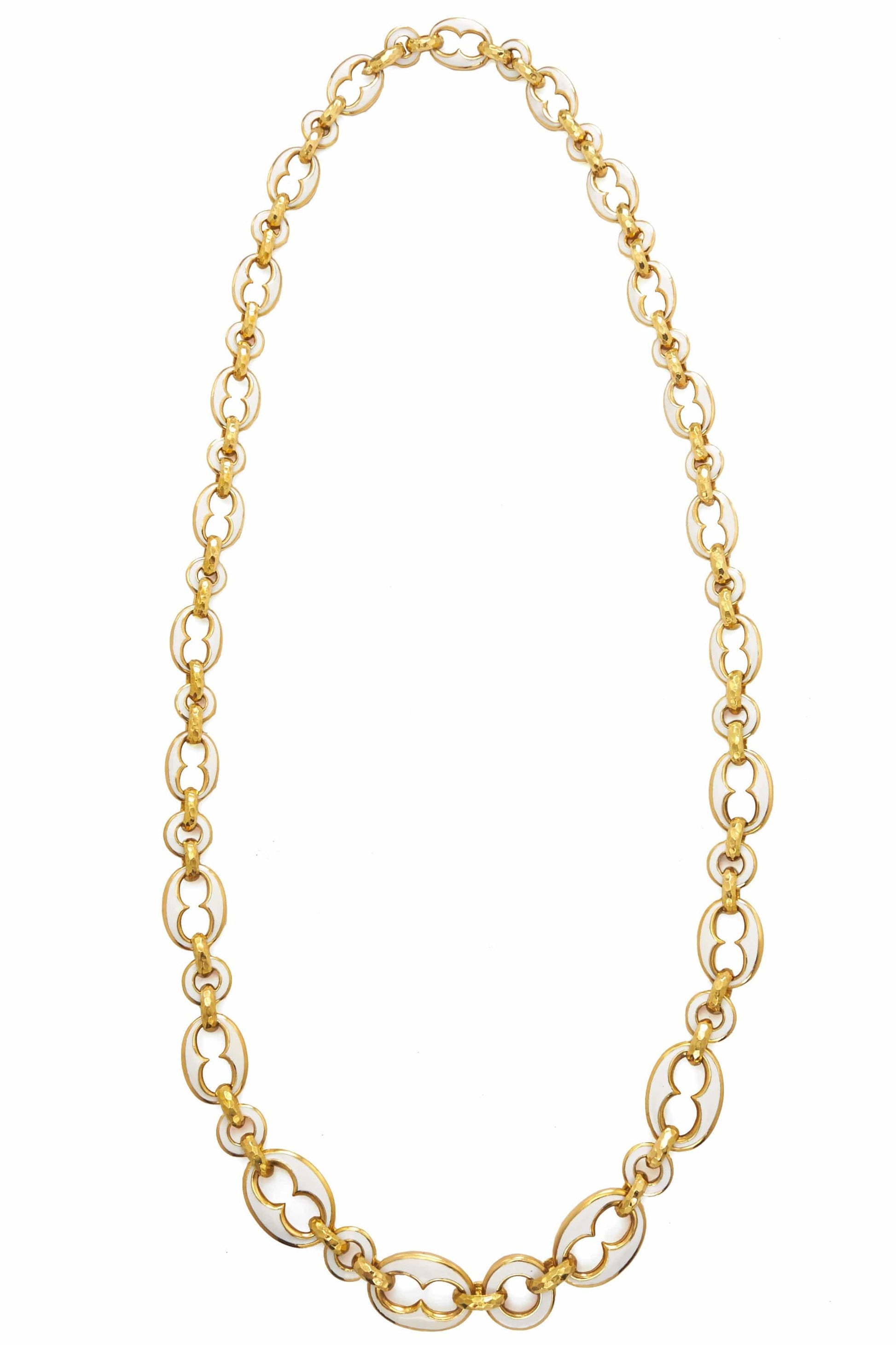 DAVID WEBB-Nautical Link Necklace-YELLOW GOLD