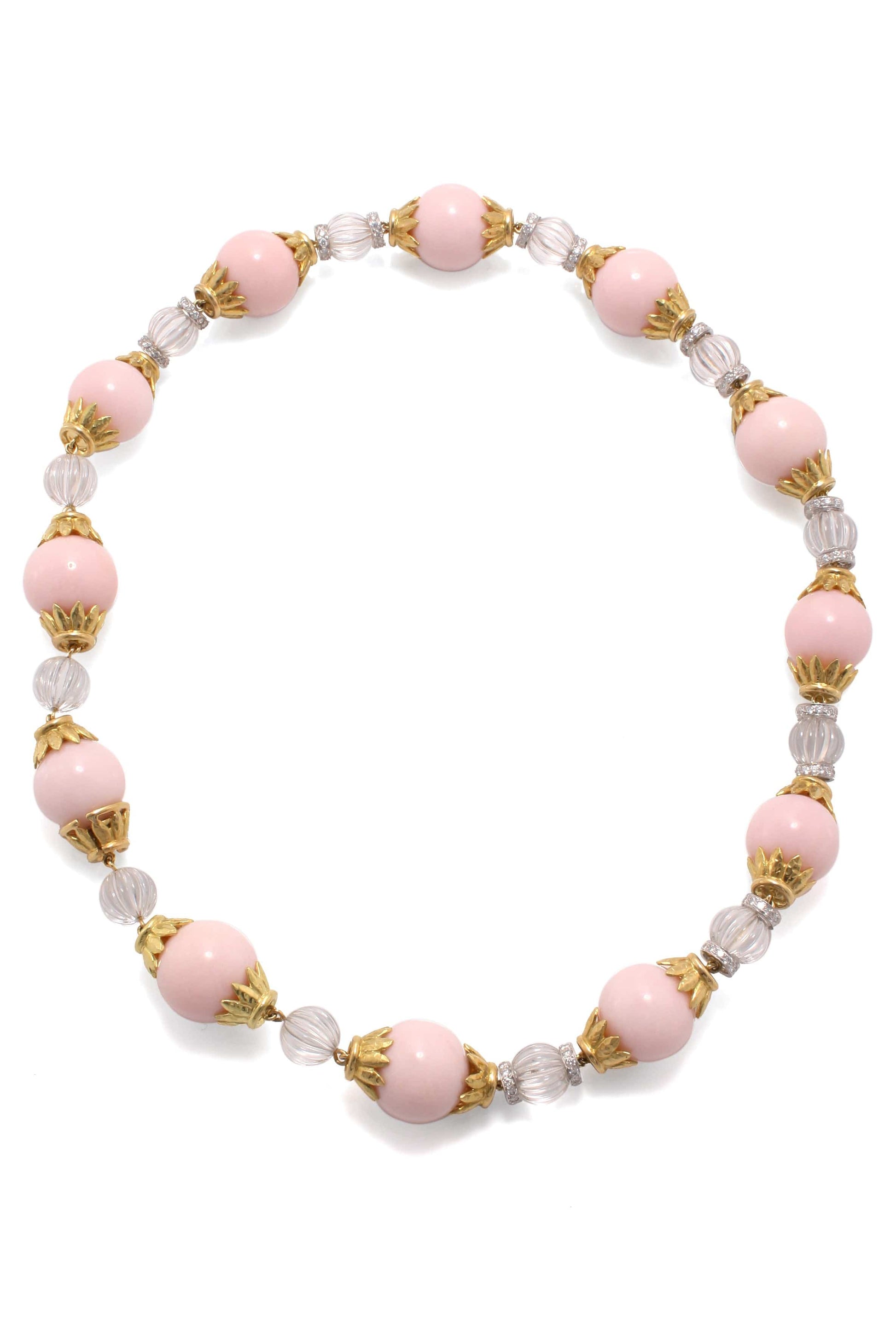 DAVID WEBB-Pink Opal Twilight Necklace-YELLOW GOLD