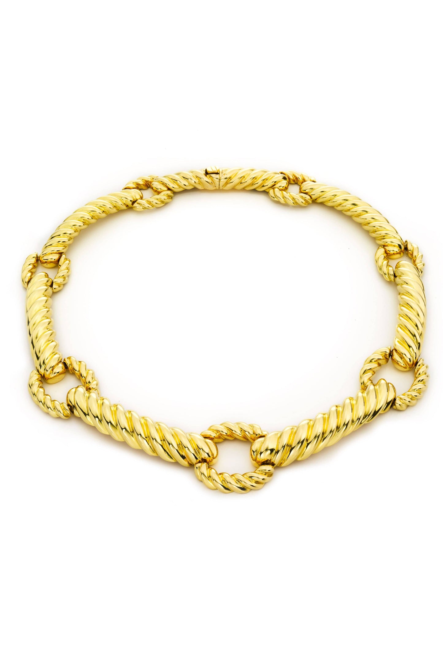 DAVID WEBB-Rope Link Necklace-YELLOW GOLD