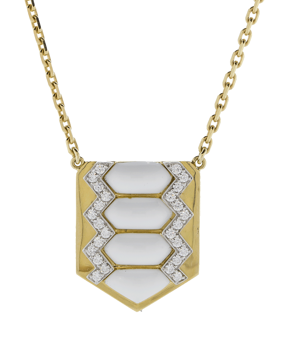 DAVID WEBB-Shield Necklace-YELLOW GOLD