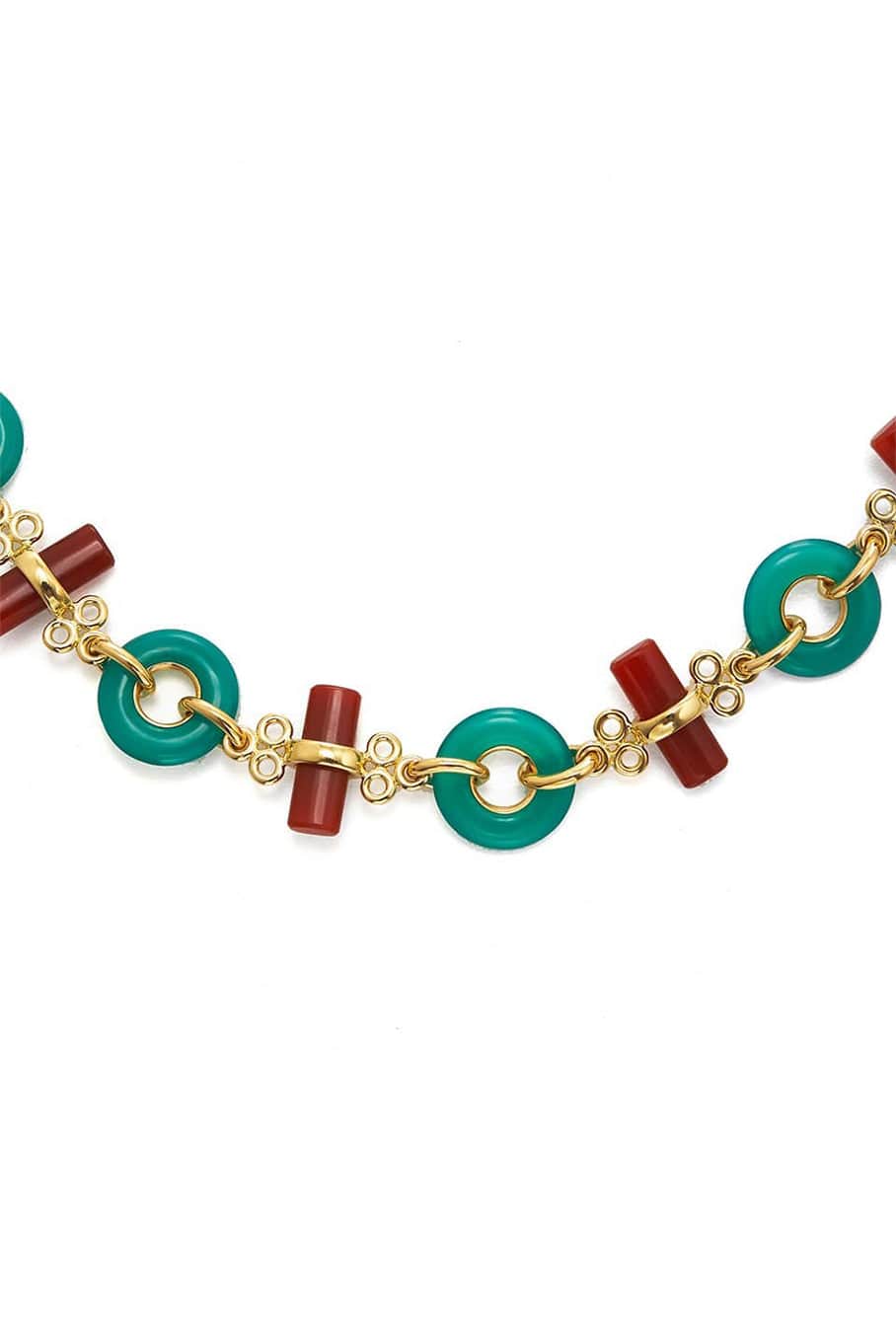 DAVID WEBB-Sticks and Stones Necklace-YELLOW GOLD