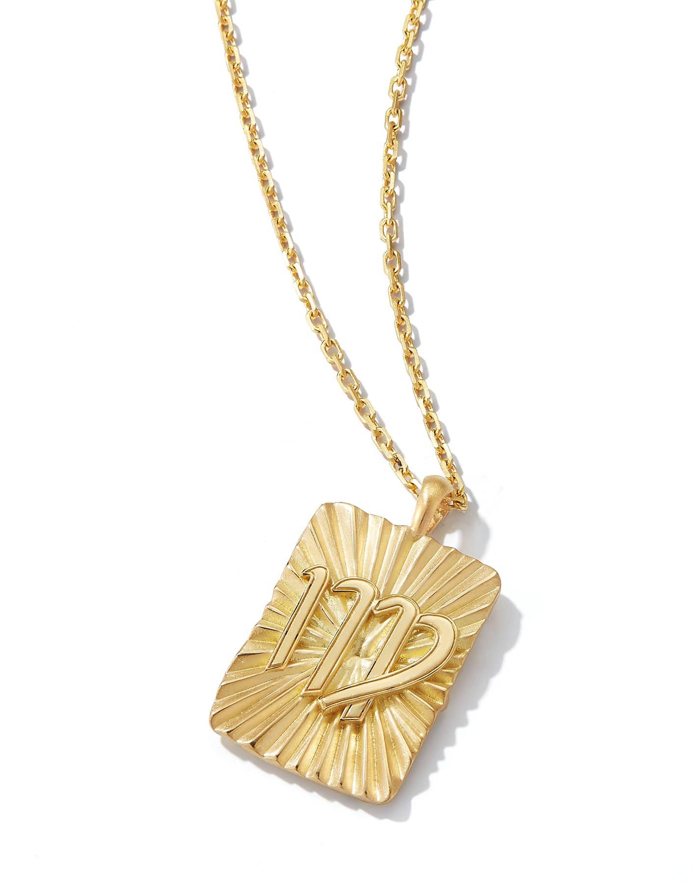 DAVID WEBB-Virgo Zodiac Pendant Necklace-YELLOW GOLD