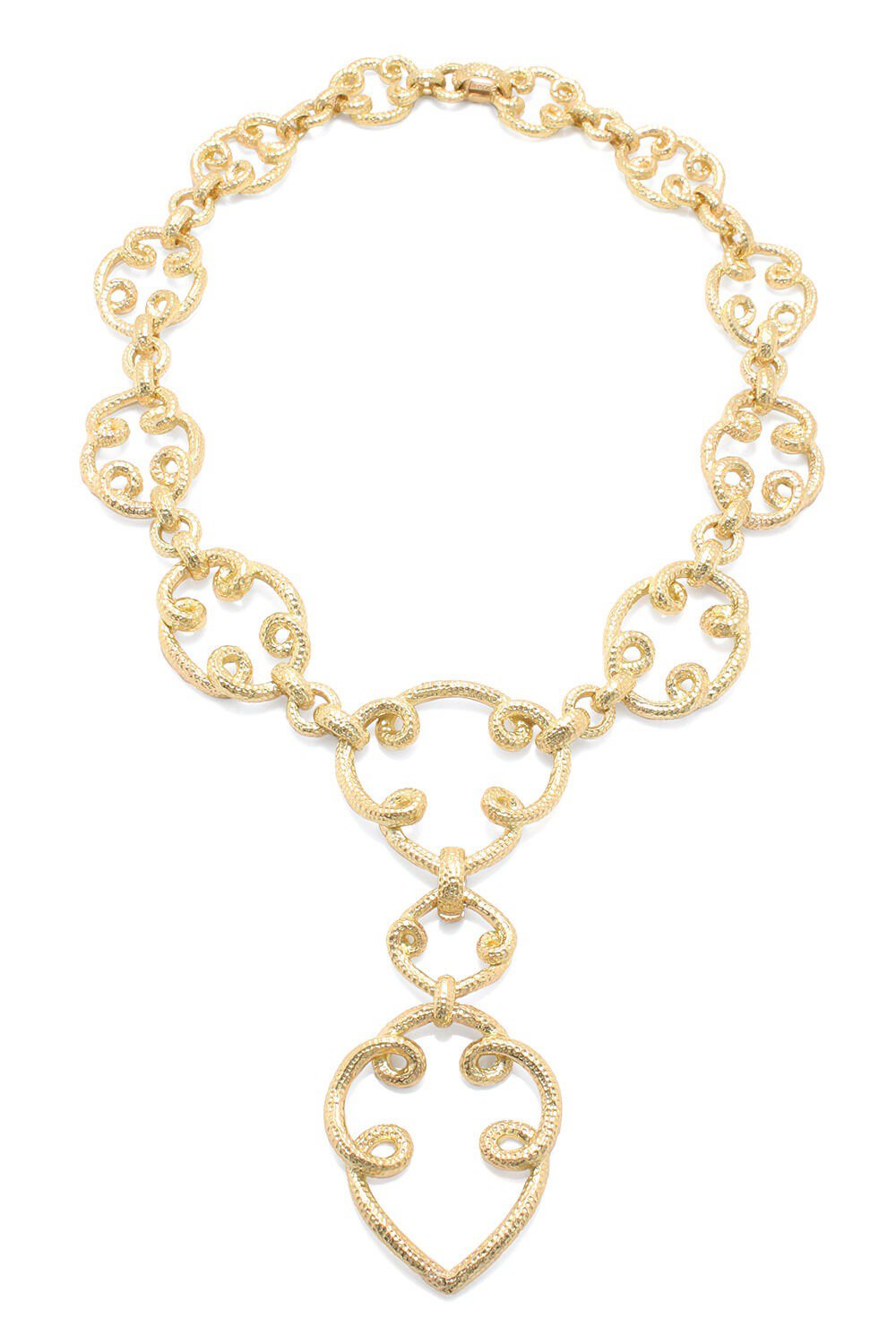 DAVID WEBB-Arabesque Loop Chain Necklace-YELLOW GOLD
