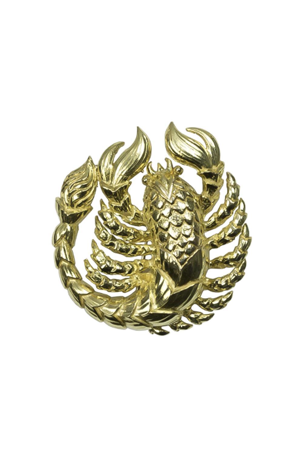 Zodiac Scorpio Brooch-YELLOW GOLD-JEWELRYFINE JEWELPIERCING-DAVID WEBB