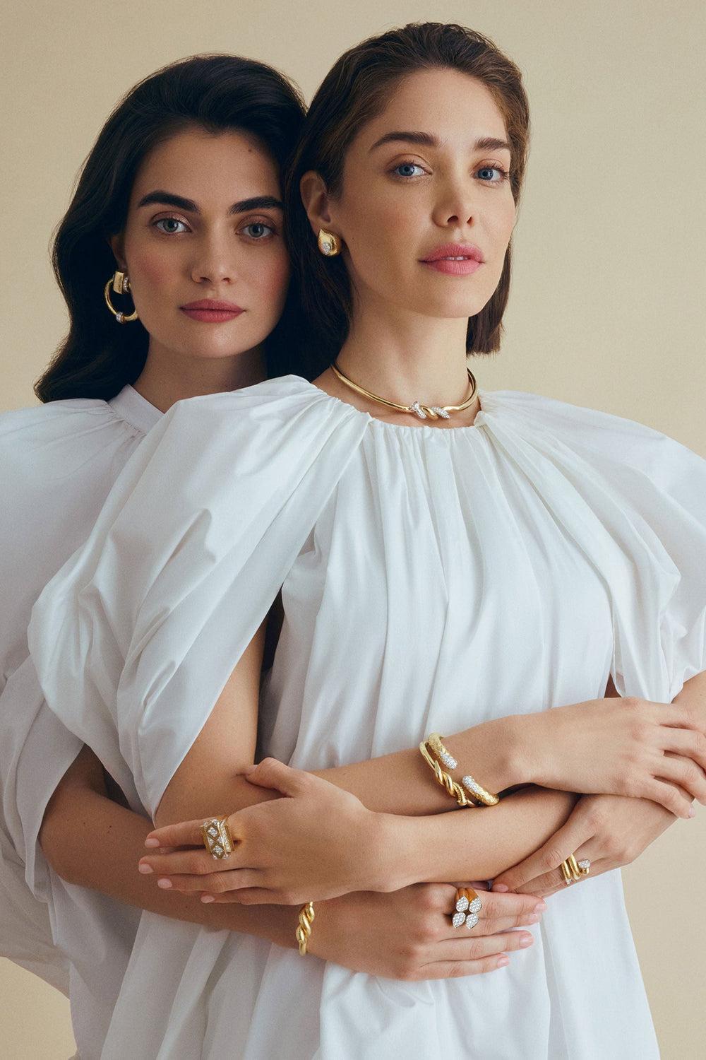 Diamond Cross Beam Ring-YELLOW GOLD-5.5-JEWELRYFINE JEWELRING-DAVID WEBB