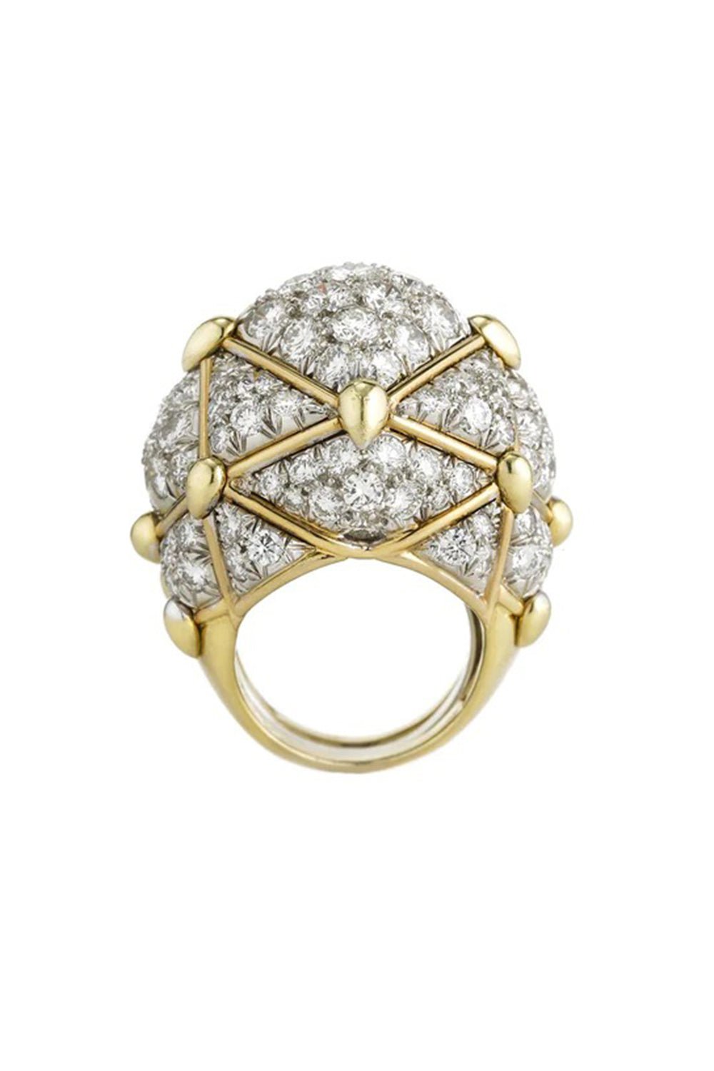 DAVID WEBB-Geodesic Dome Ring-PLATINUM