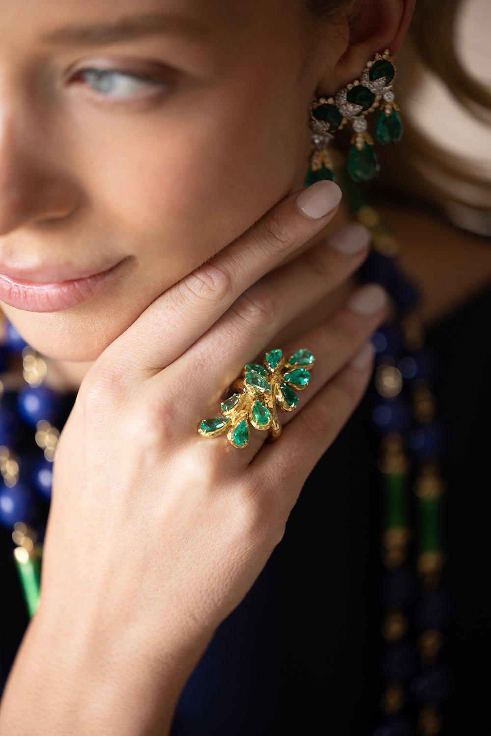 DAVID WEBB-Branch Ring-YELLOW GOLD