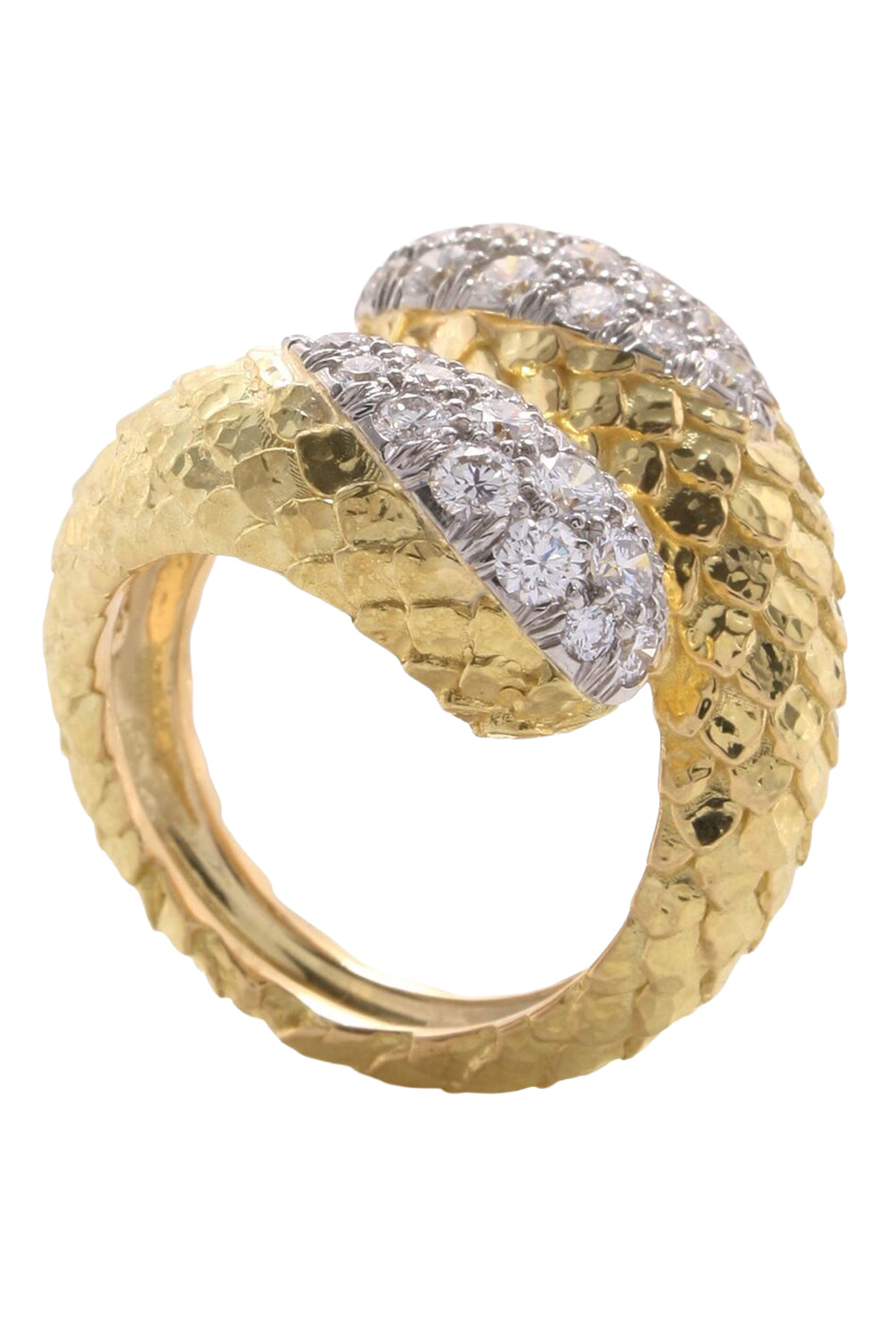  Diamond Park Avenue Crossover Ring-YELLOW GOLD-5.5-JEWELRYFINE JEWELRING-DAVID WEBB 