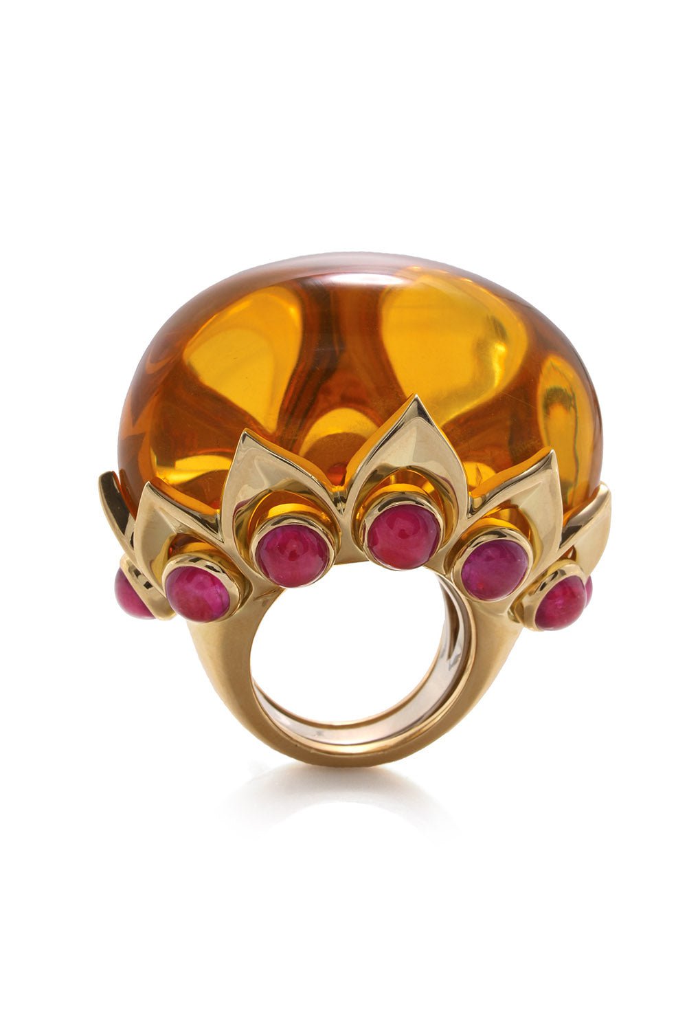 DAVID WEBB-Chrysanthemum Ring-YELLOW GOLD