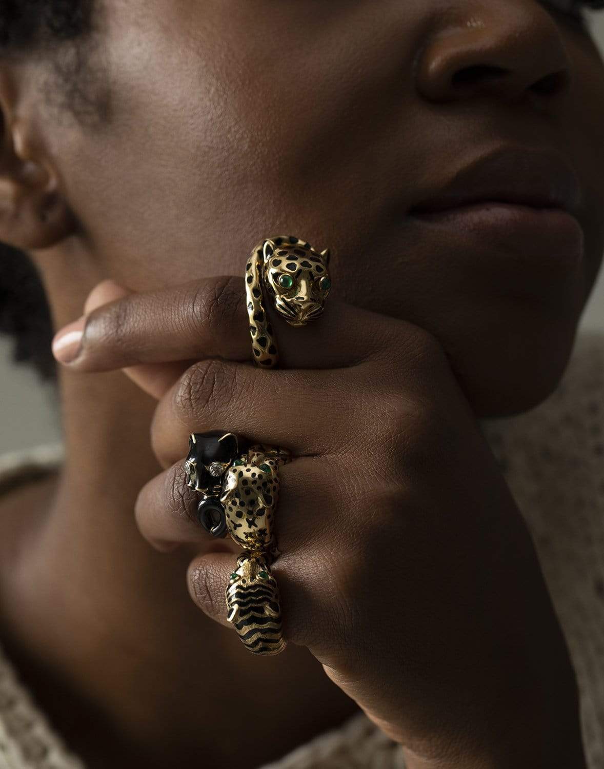 Diamond Black Leopard Ring-YELLOW GOLD-5.5-JEWELRYFINE JEWELRING-DAVID WEBB