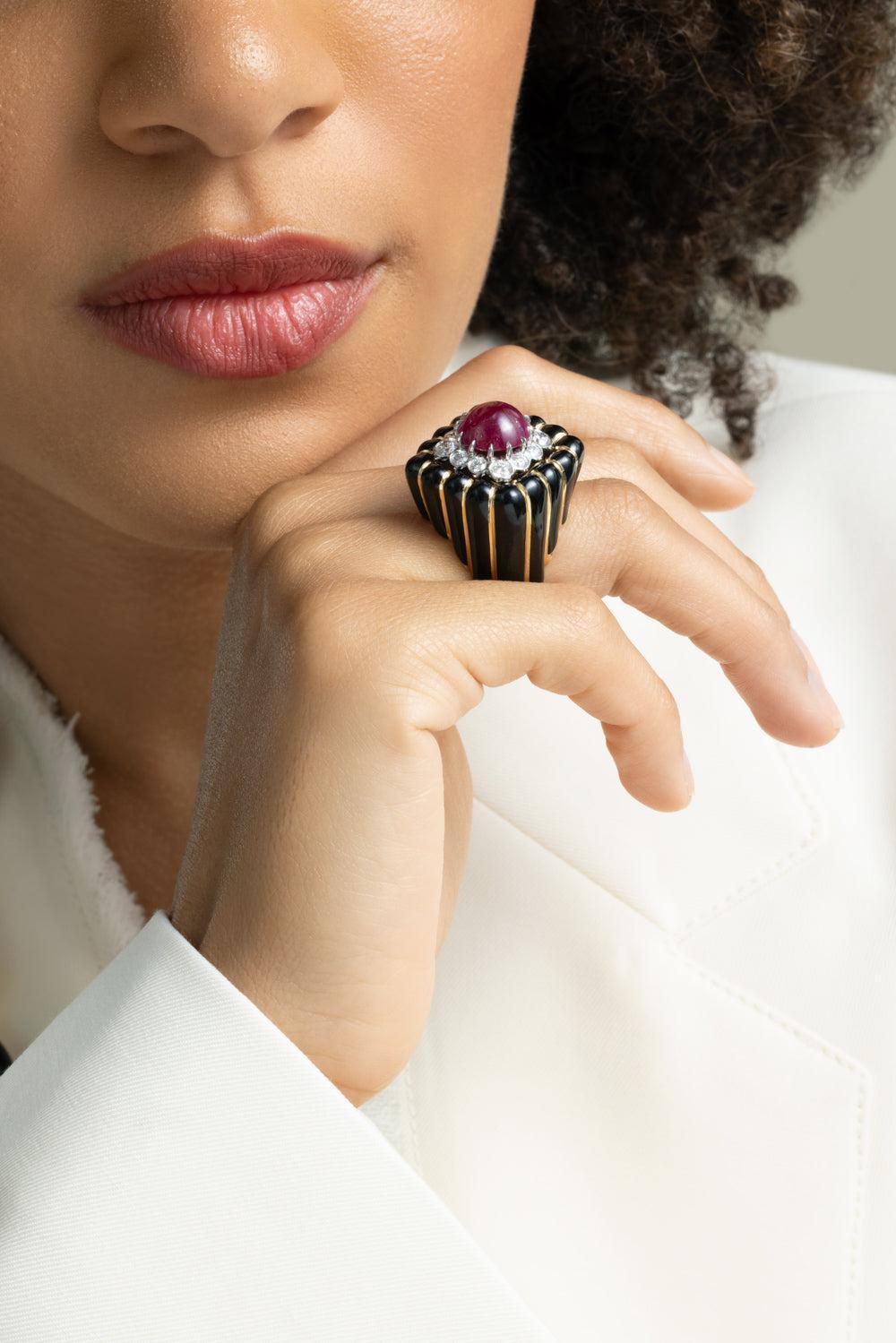 Ruby Fountain Head Ring-YELLOW GOLD-6.25-JEWELRYFINE JEWELRING-DAVID WEBB