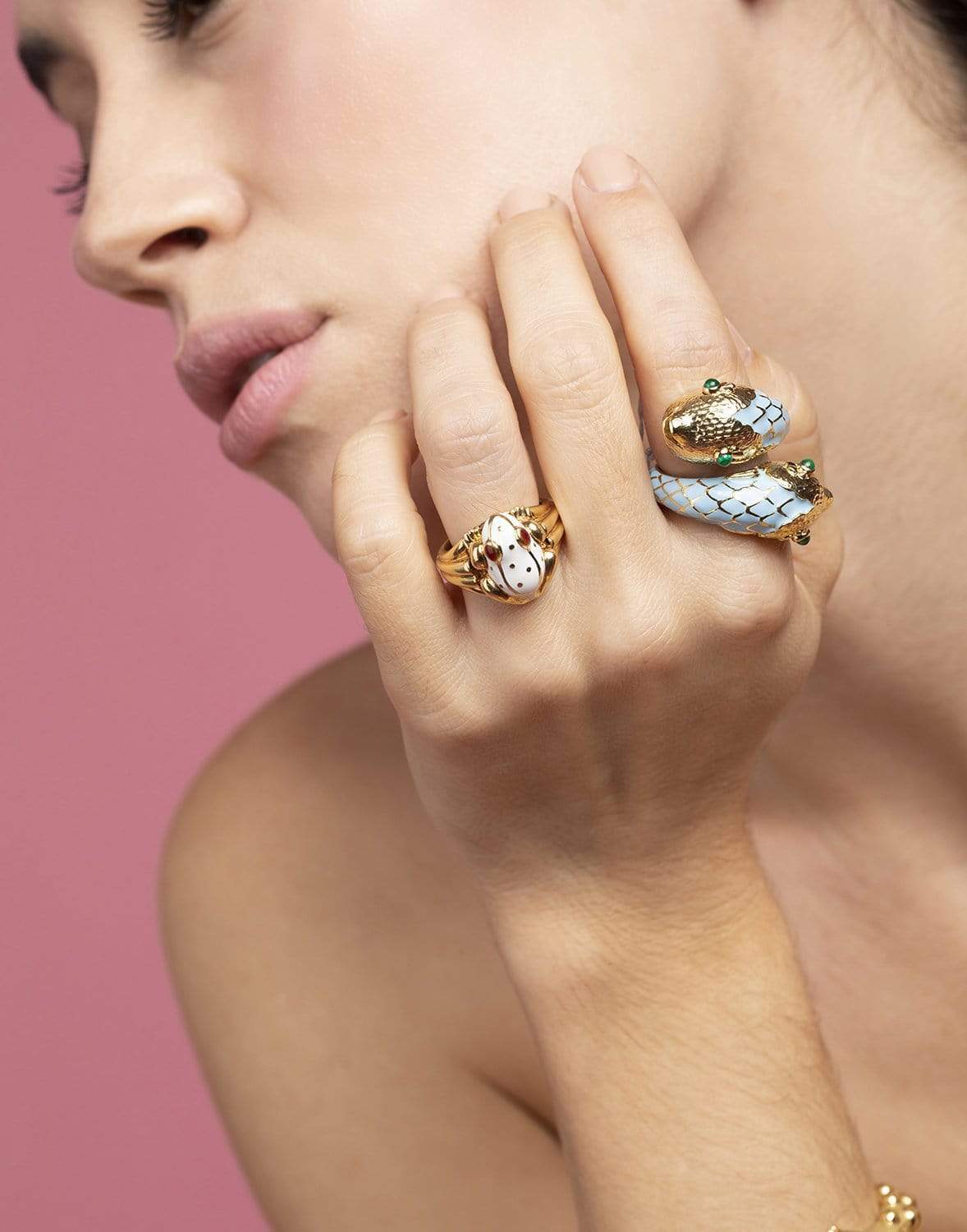 DAVID WEBB-Baby Blue Pisces Ring-YELLOW GOLD