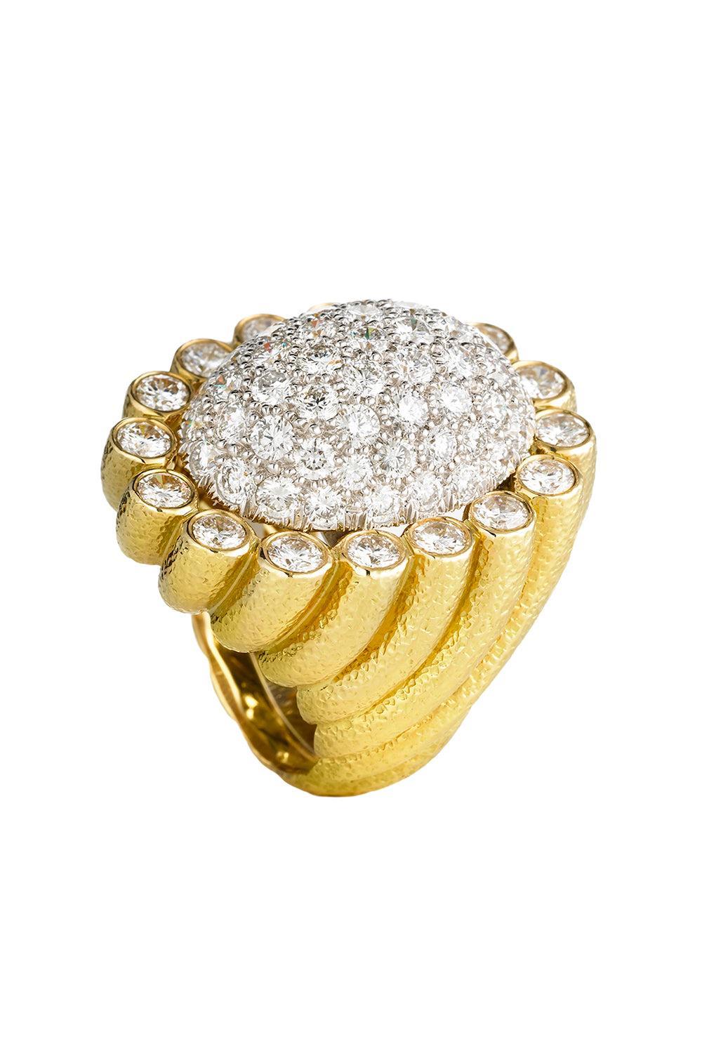 Diamond Sunburst Ring-YELLOW GOLD-6.5-JEWELRYFINE JEWELRING-DAVID WEBB