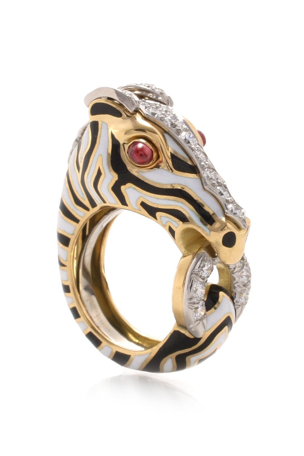 DAVID WEBB-Zebra Ring-YELLOW GOLD