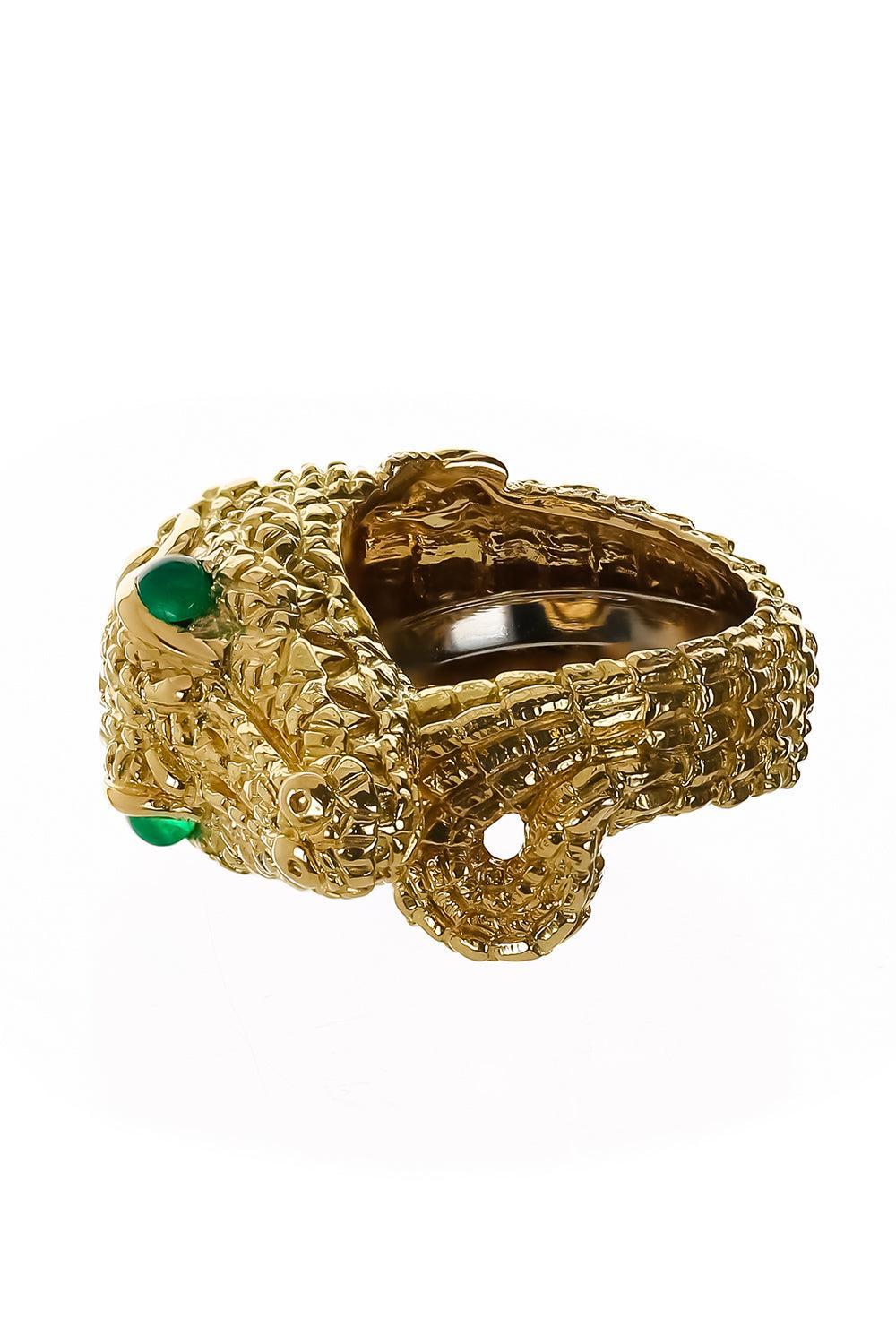 Repousse Alligator Ring-YELLOW GOLD-7-JEWELRYFINE JEWELRING-DAVID WEBB