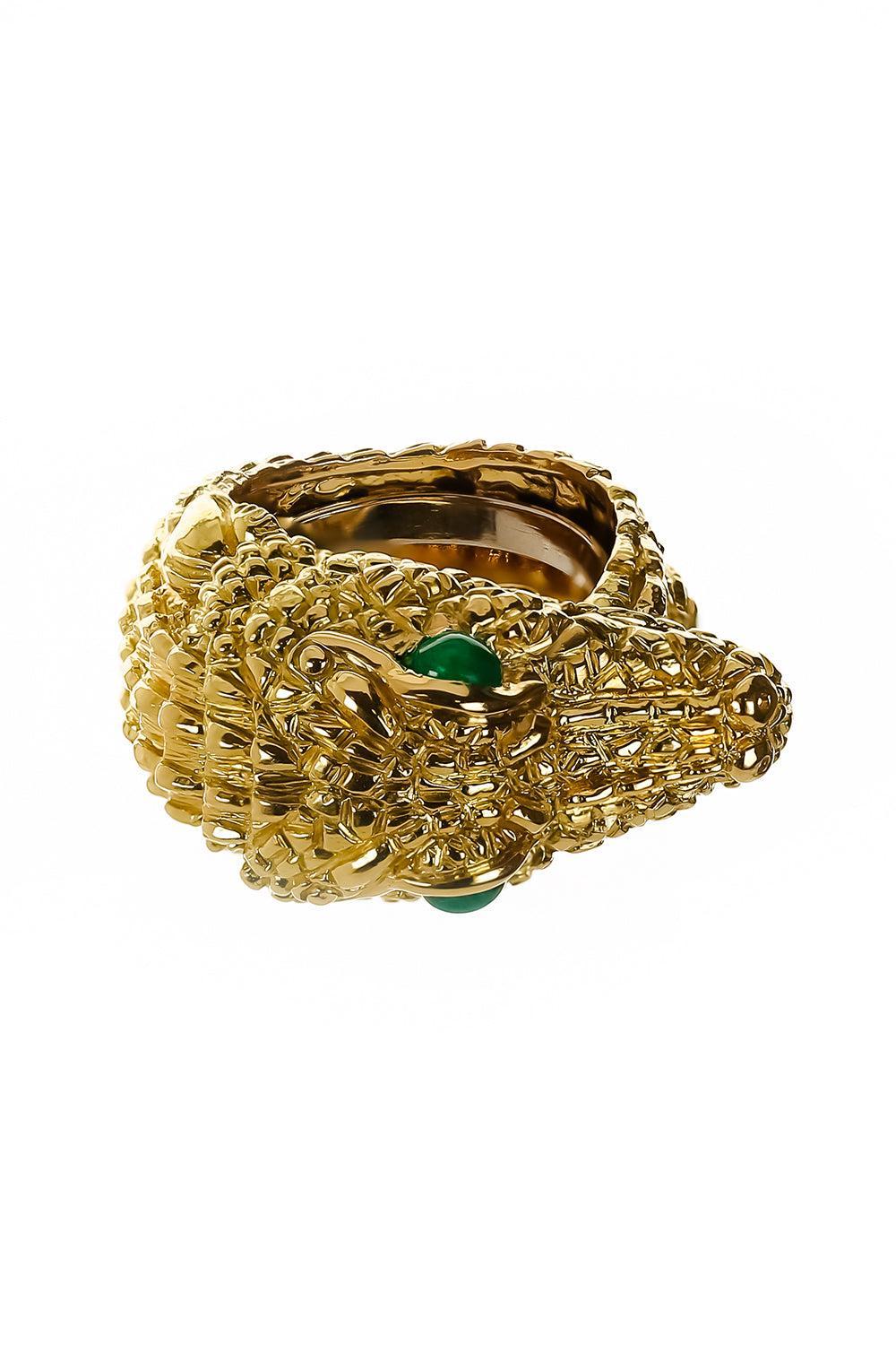 Repousse Alligator Ring-YELLOW GOLD-7-JEWELRYFINE JEWELRING-DAVID WEBB