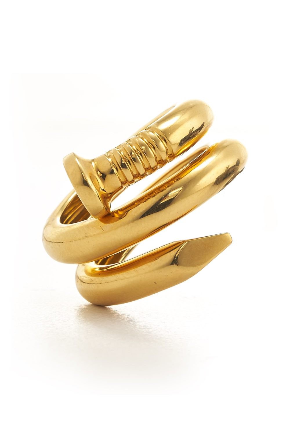DAVID WEBB-Polished Gold Nail Ring-YELLOW GOLD