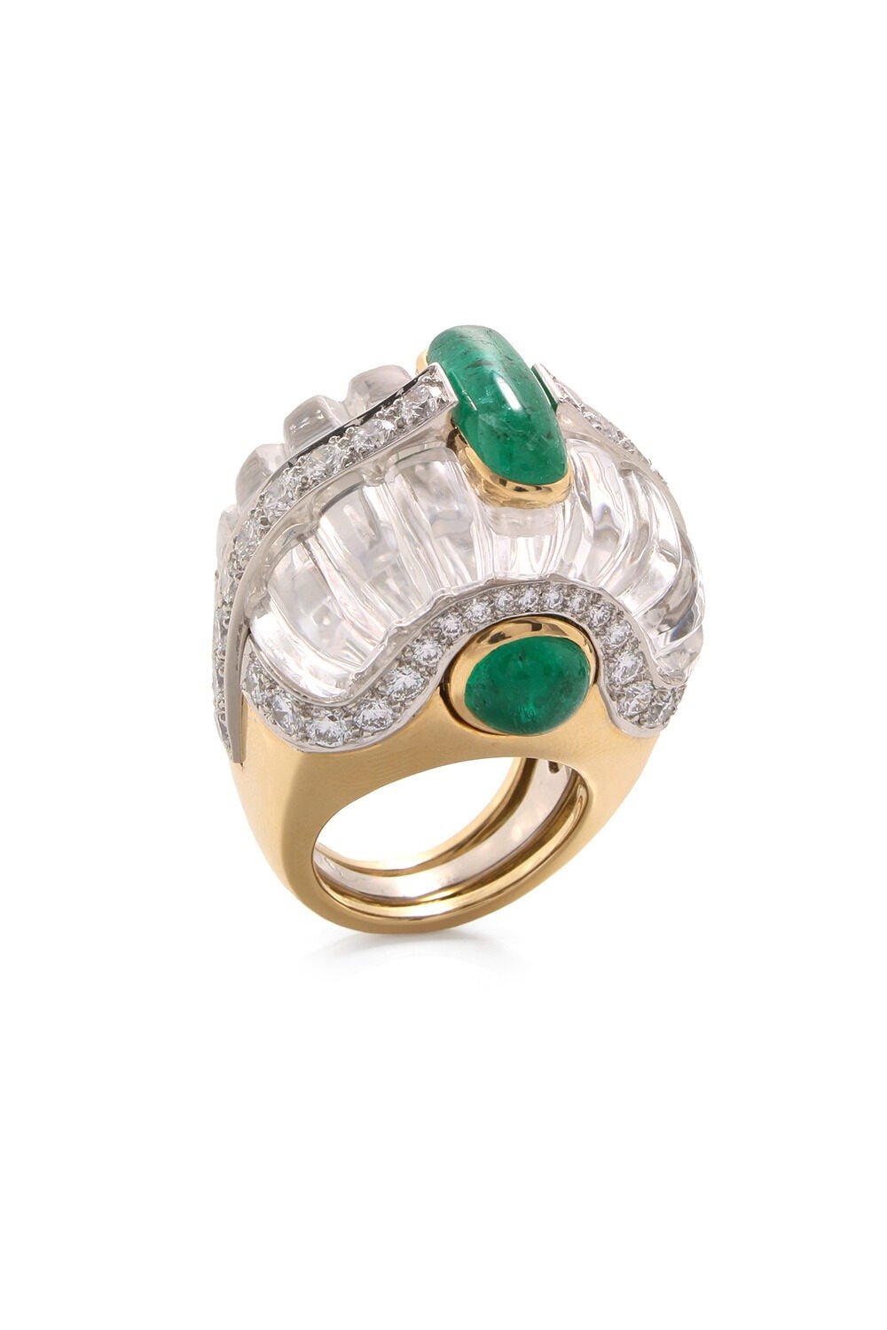 DAVID WEBB-Mint Julep Ring-YELLOW GOLD