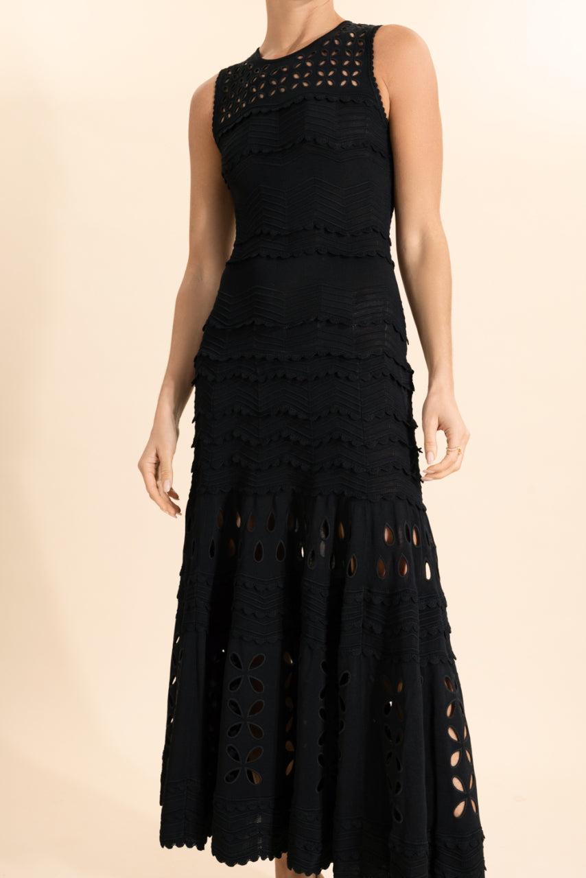 Lakshmi Knit Dress-BLACK-P-CLOTHINGDRESSCASUAL-ULLA JOHNSON
