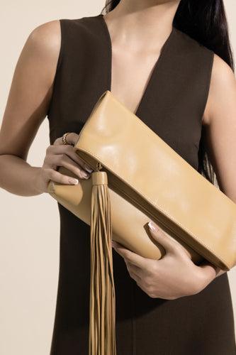 Thalitha Clutch-BROWN-HANDBAGCLUTCHES-MICHAEL KORS COLLECTION