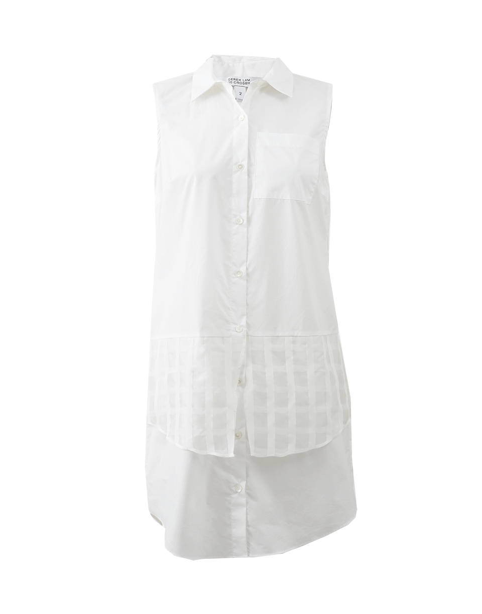 DEREK LAM 10 CROSBY-Grid Detail Shirt Dress-
