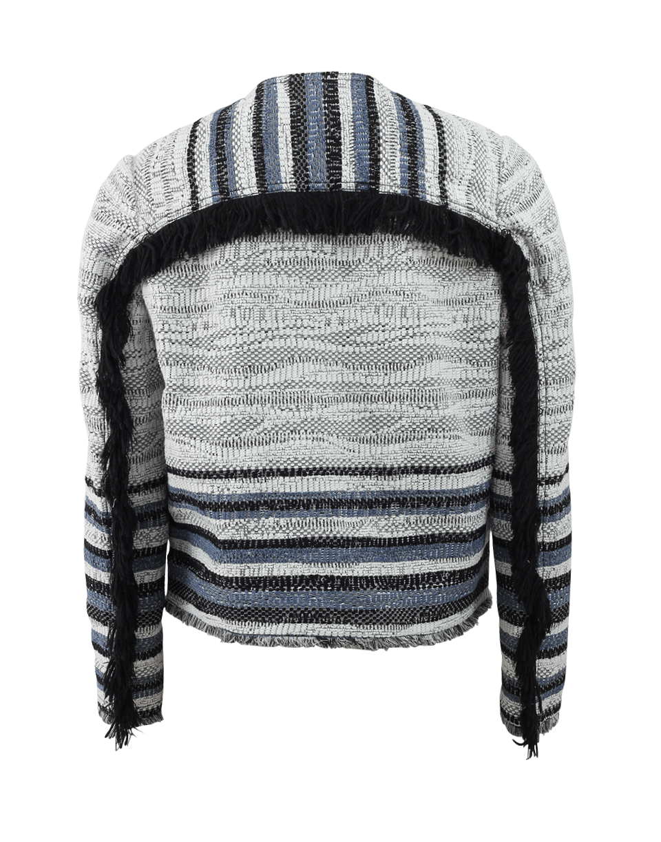 DEREK LAM 10 CROSBY-Crop Jacket With Fringe-