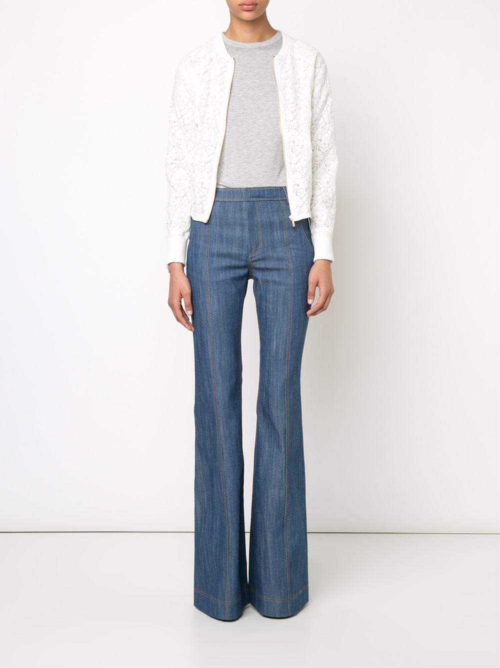 DEREK LAM 10 CROSBY-Lace Bomber Jacket-