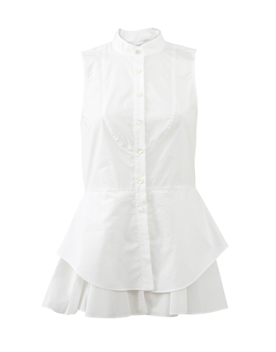 DEREK LAM 10 CROSBY-Bib Front Poplin Blouse-