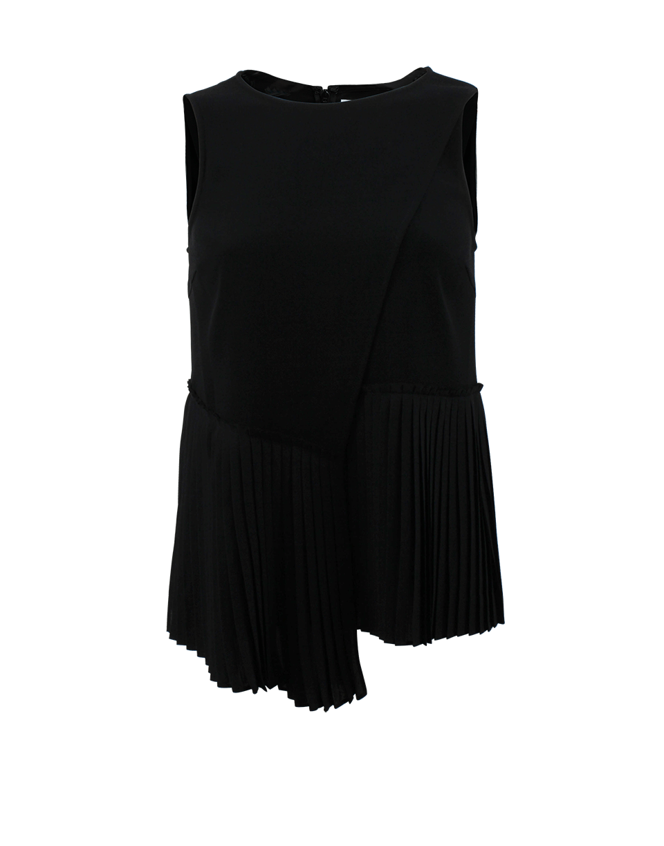 DEREK LAM 10 CROSBY-Pleated Hem Top-