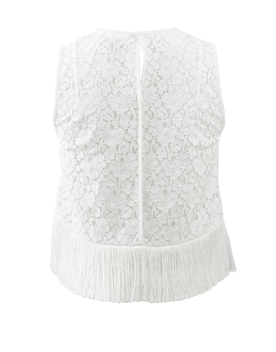 DEREK LAM 10 CROSBY-Cropped Fringe Top-